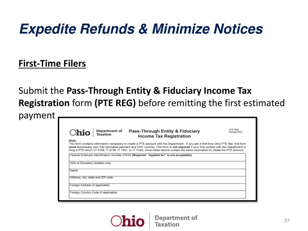 expedite refunds minimize notices 1