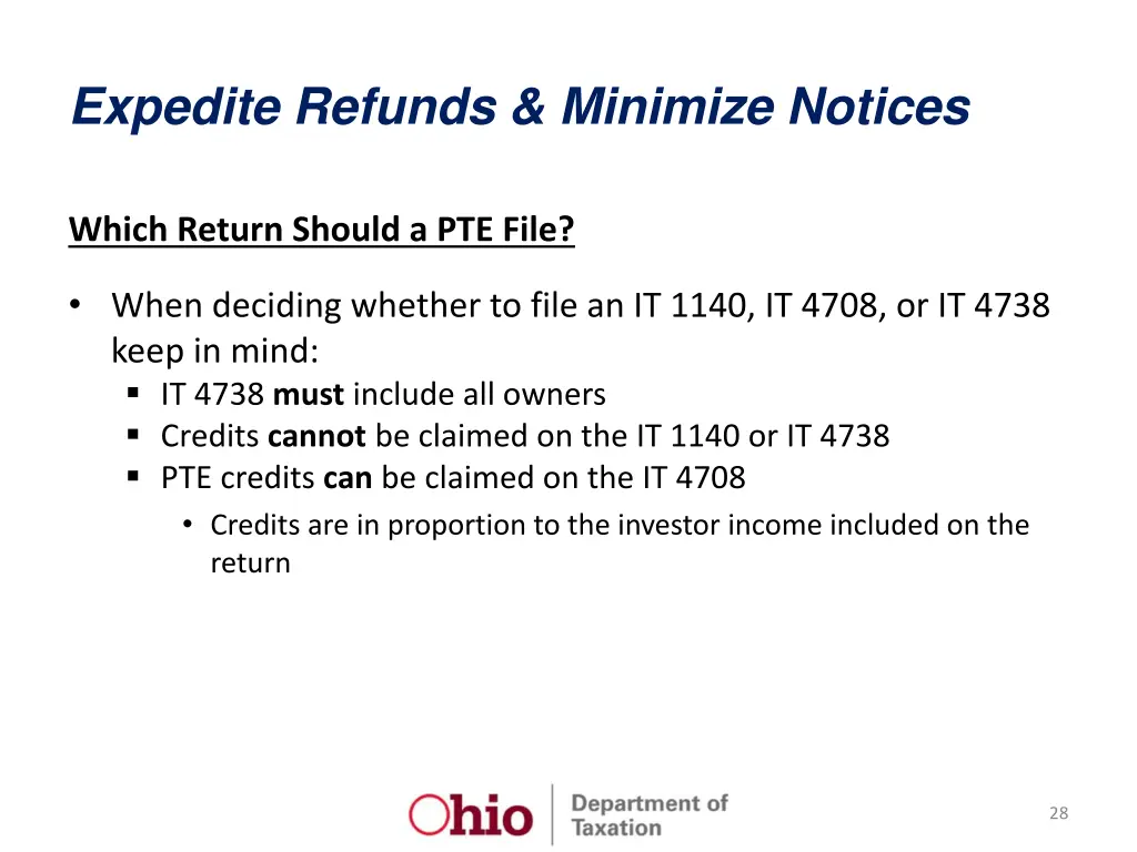 expedite refunds minimize notices 2