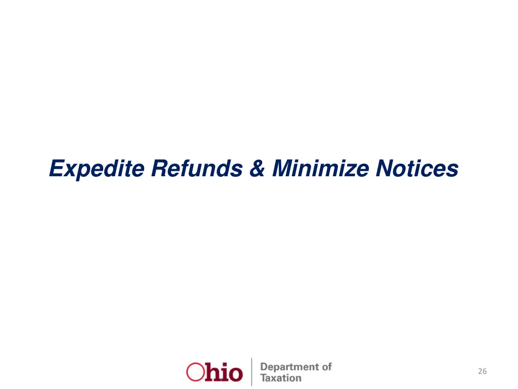 expedite refunds minimize notices