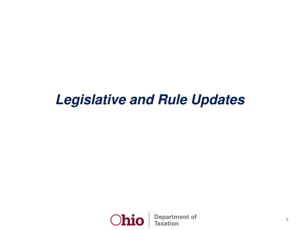 legislative and rule updates