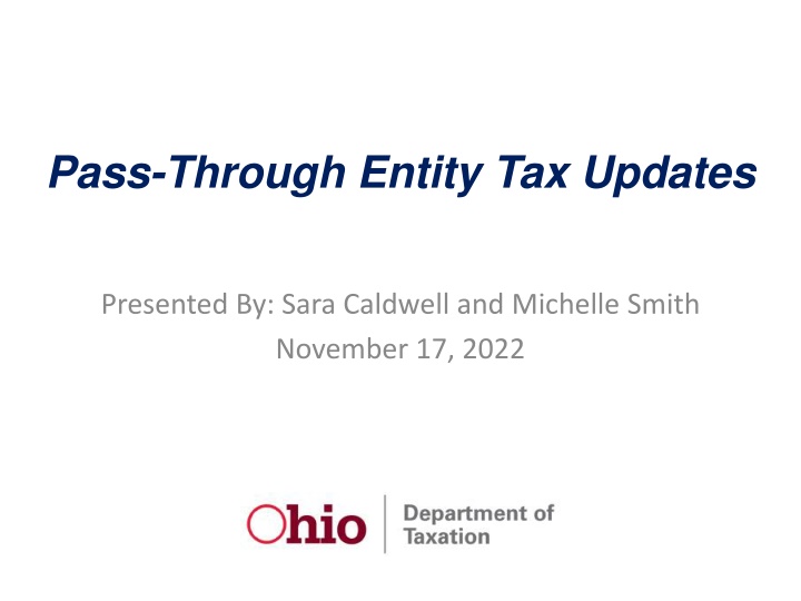 pass through entity tax updates