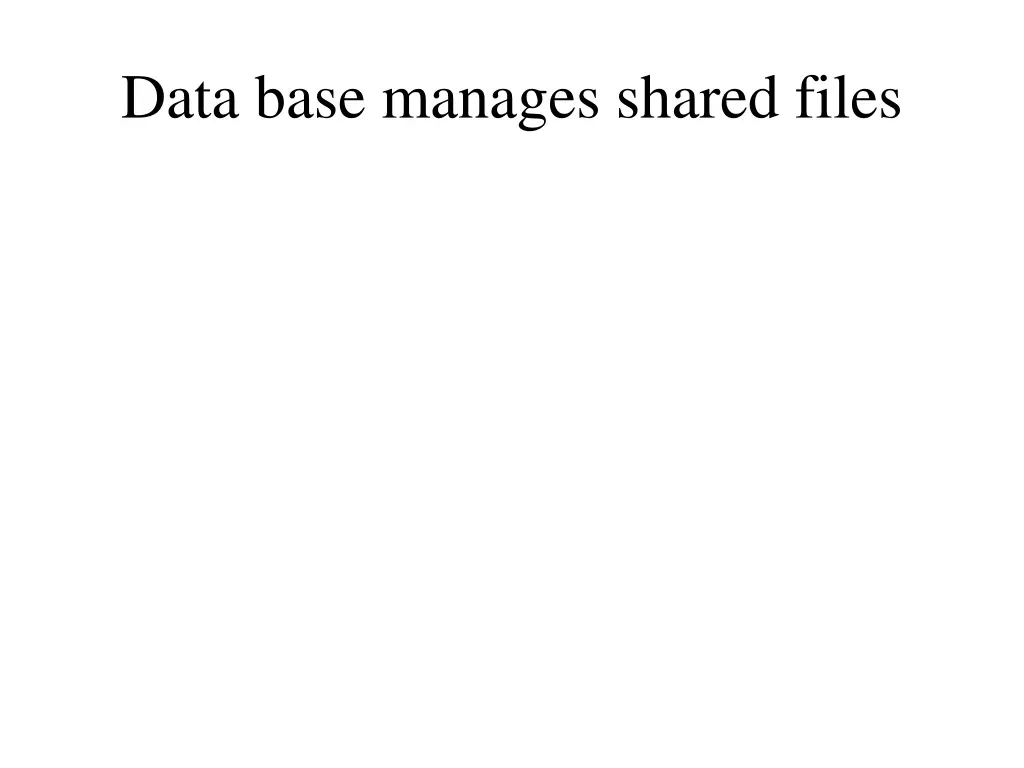 data base manages shared files
