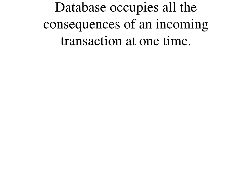 database occupies all the consequences