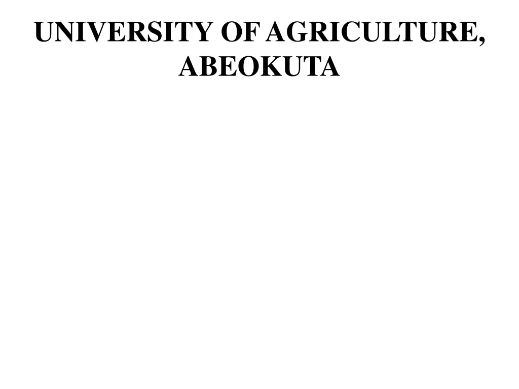 university of agriculture abeokuta