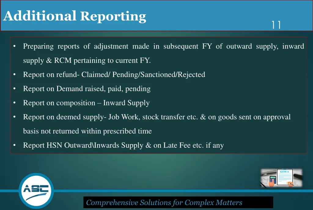 additional reporting