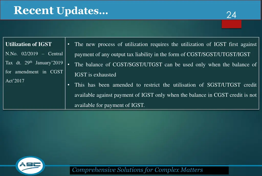 recent updates 3