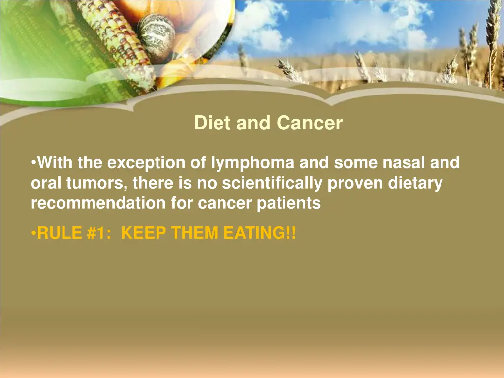 diet and cancer