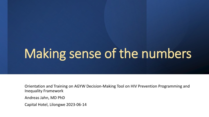 making sense of the numbers making sense