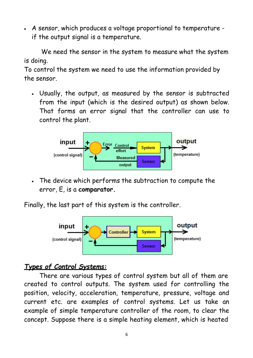 a sensor which produces a voltage proportional