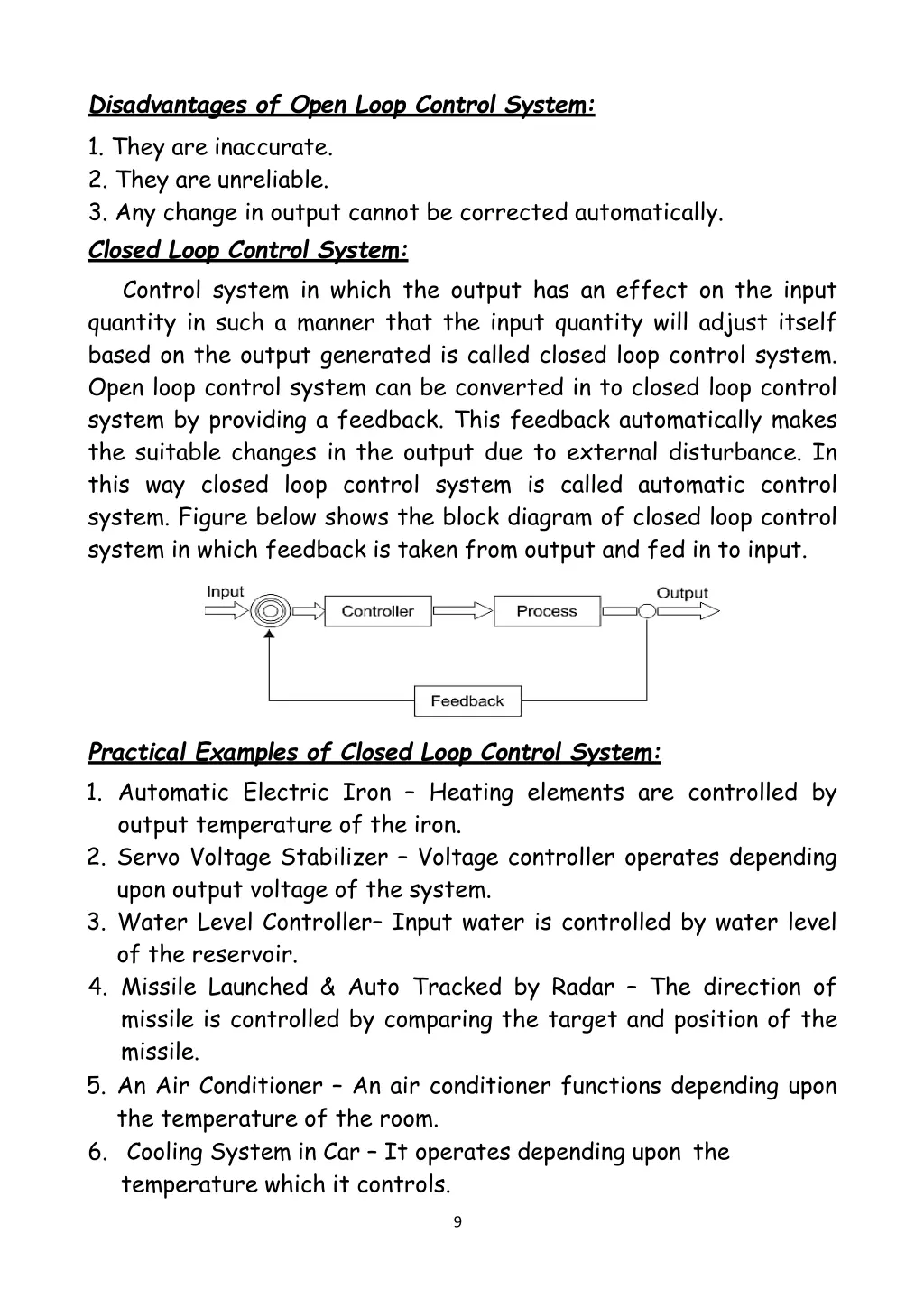 disadvantages of open loop control system 1 they