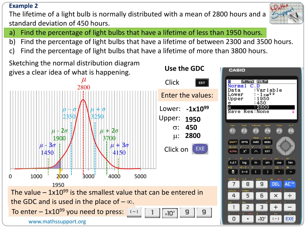 example 2 the lifetime of a light bulb