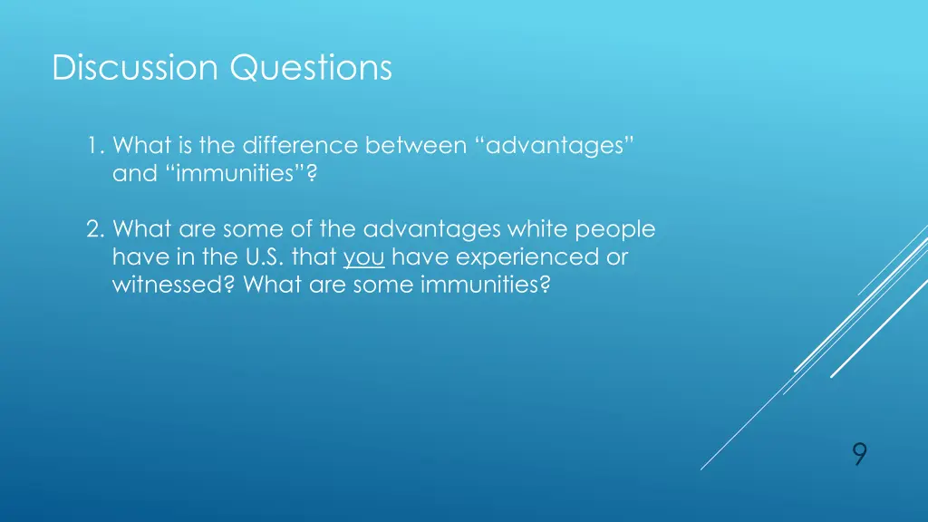 discussion questions