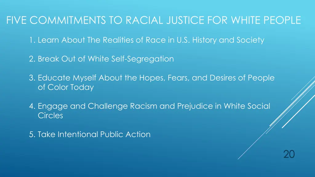 five commitments to racial justice for white