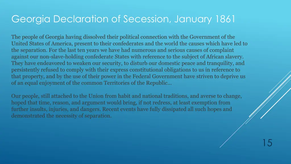 georgia declaration of secession january 1861