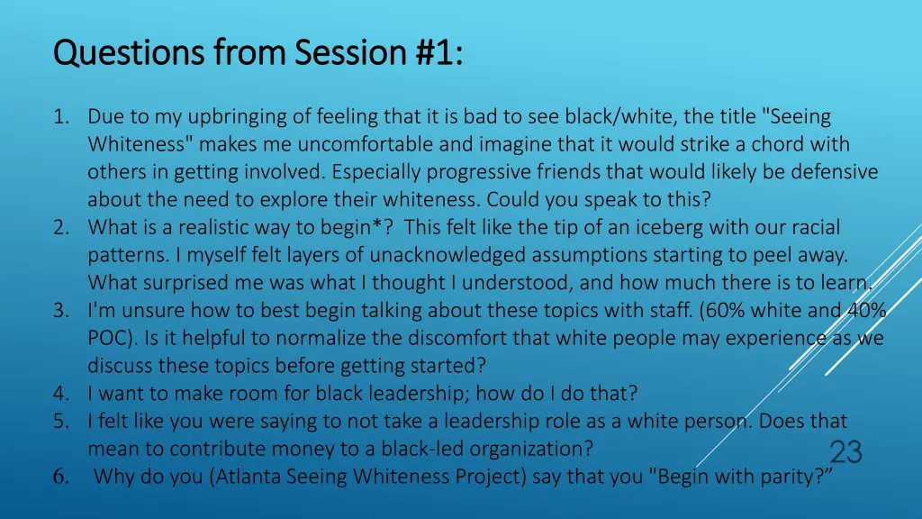 questions from session 1 questions from session 1