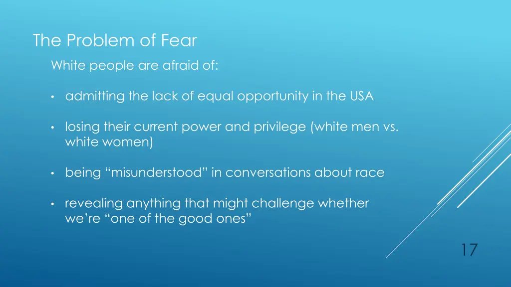 the problem of fear
