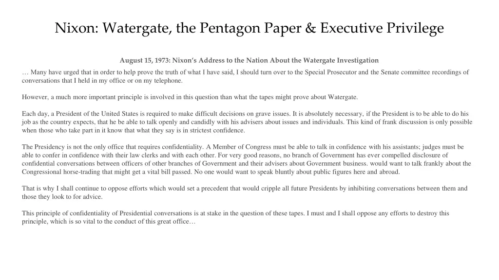 nixon watergate the pentagon paper executive 1