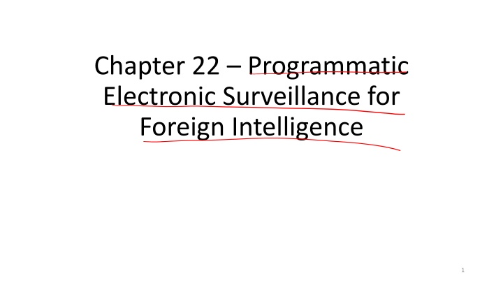 chapter 22 programmatic electronic surveillance