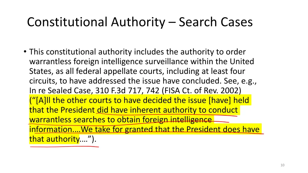constitutional authority search cases