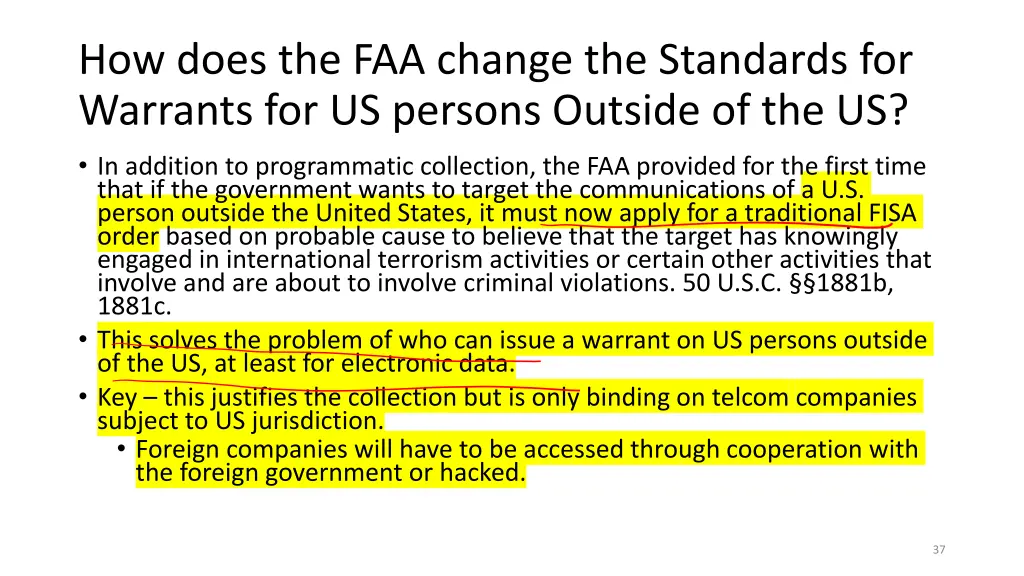 how does the faa change the standards