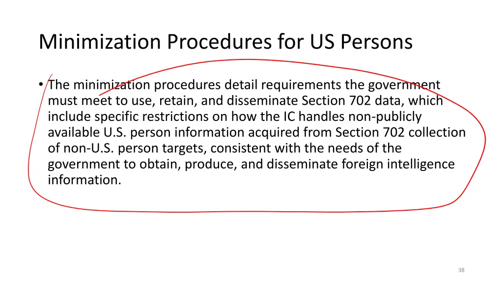 minimization procedures for us persons