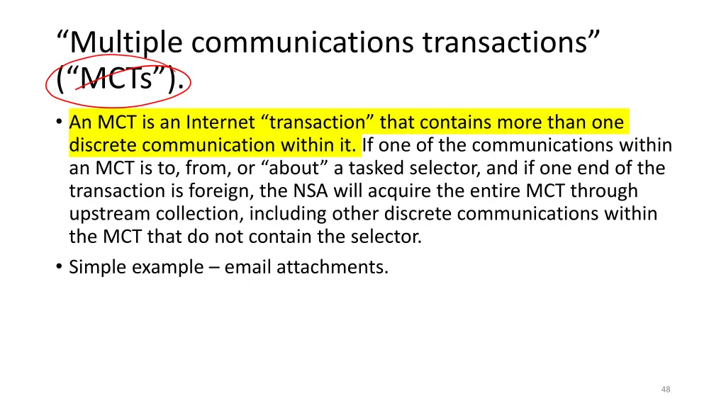 multiple communications transactions mcts