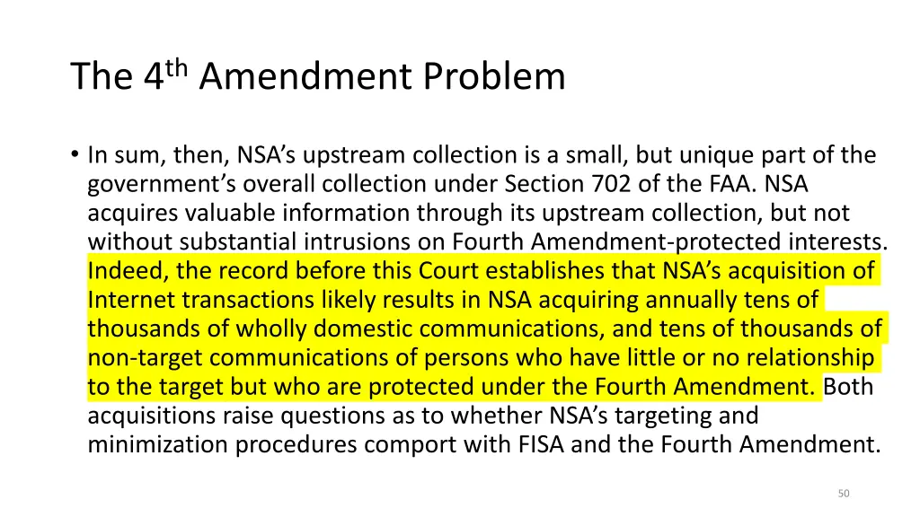 the 4 th amendment problem