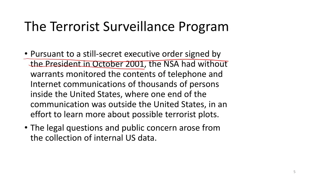 the terrorist surveillance program