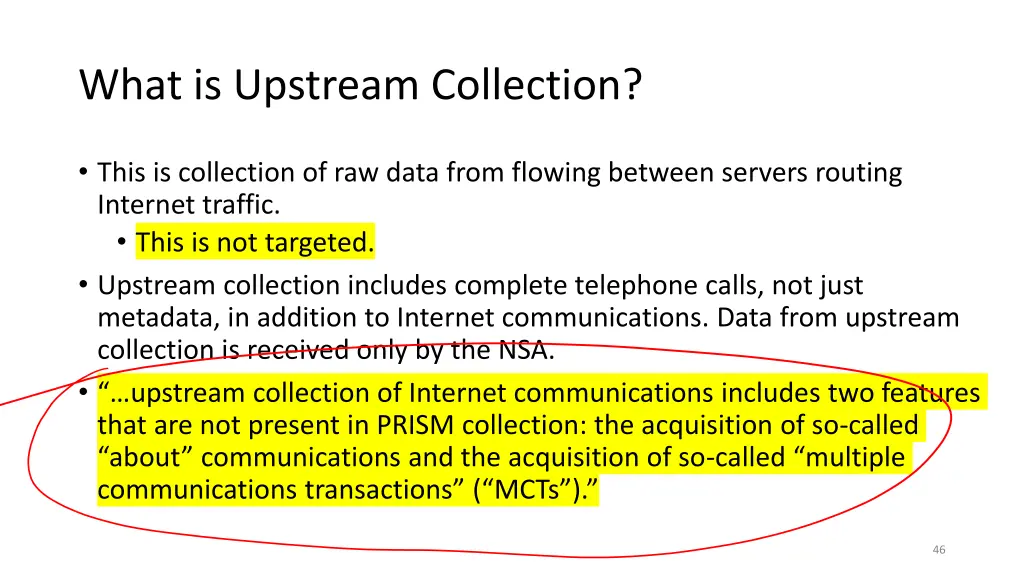 what is upstream collection