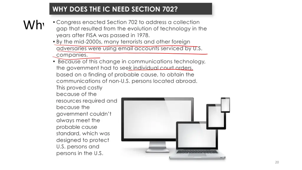 why does the ic need section 702