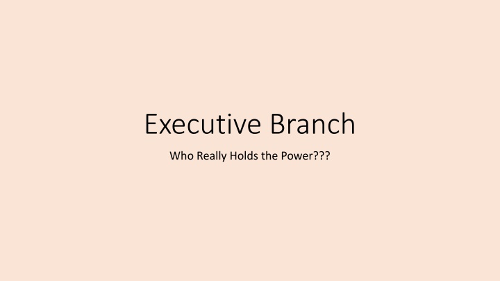executive branch