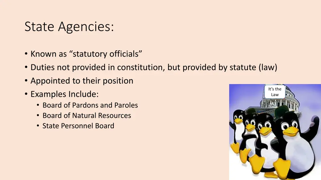 state agencies