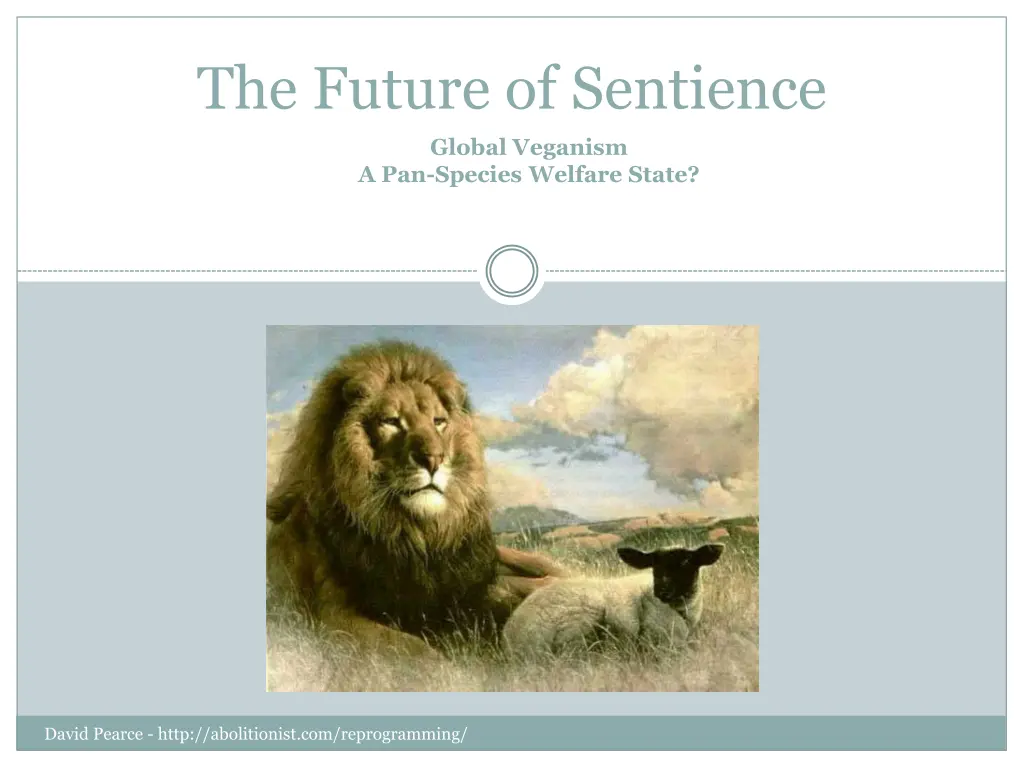 the future of sentience