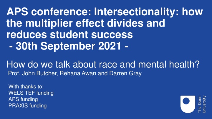 aps conference intersectionality