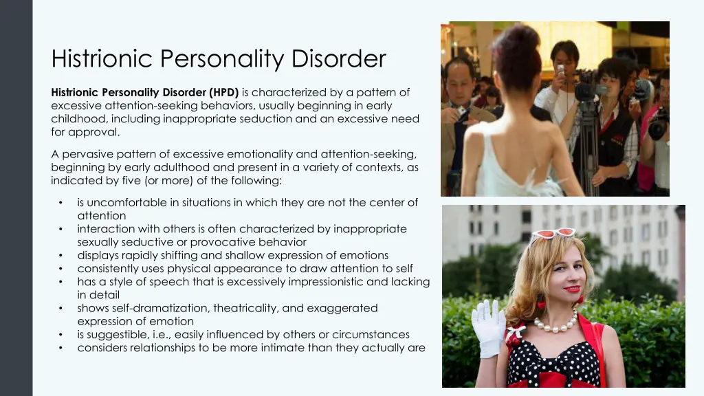 histrionic personality disorder
