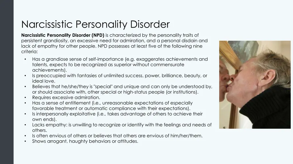 narcissistic personality disorder narcissistic