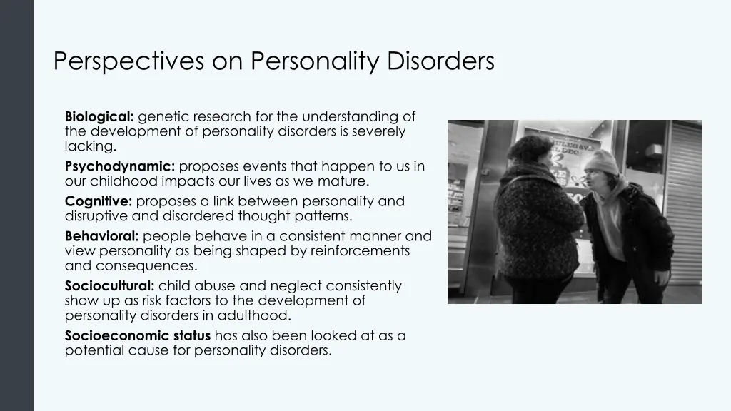 perspectives on personality disorders