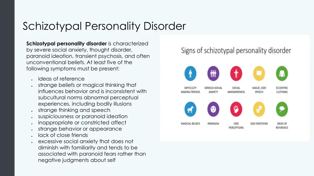 schizotypal personality disorder
