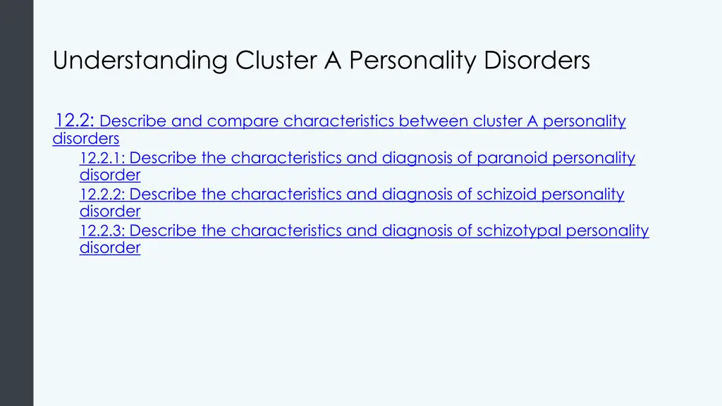 understanding cluster a personality disorders