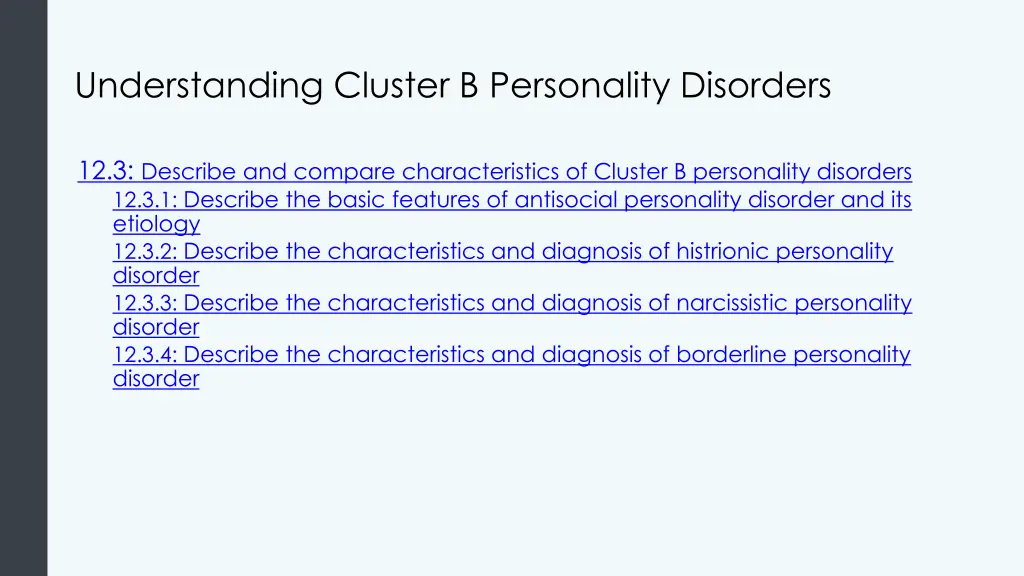 understanding cluster b personality disorders