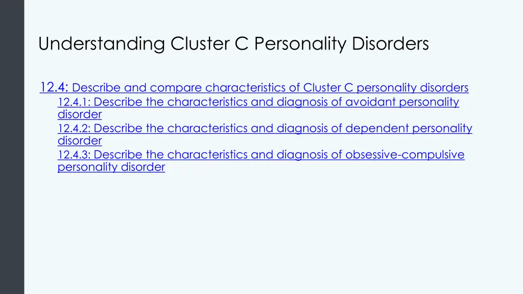 understanding cluster c personality disorders