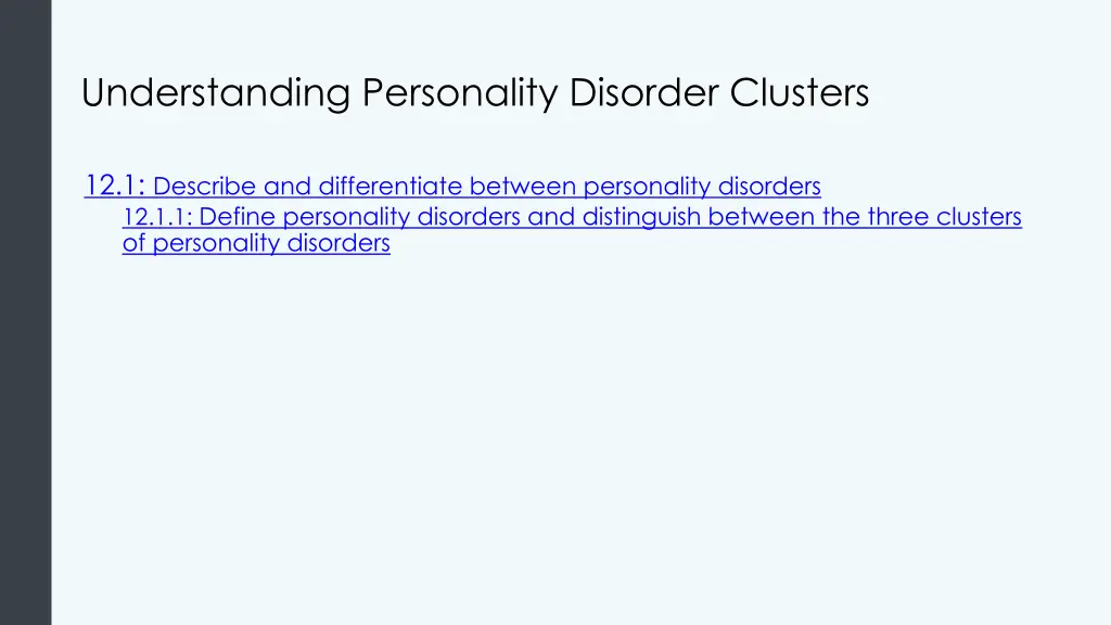 understanding personality disorder clusters