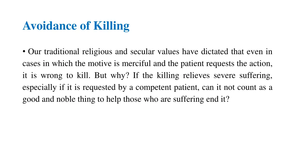 avoidance of killing 4