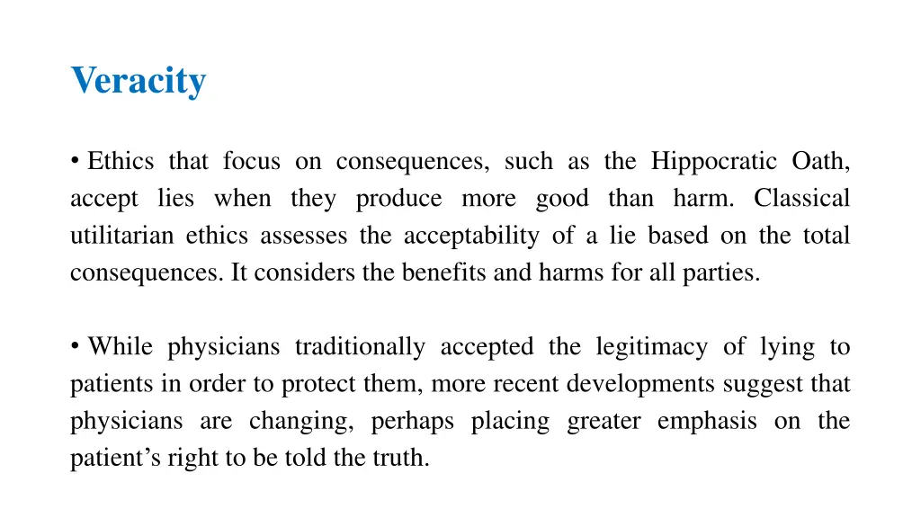 veracity