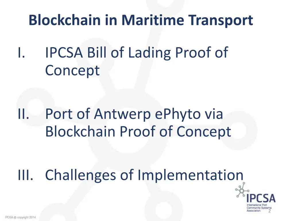 blockchain in maritime transport