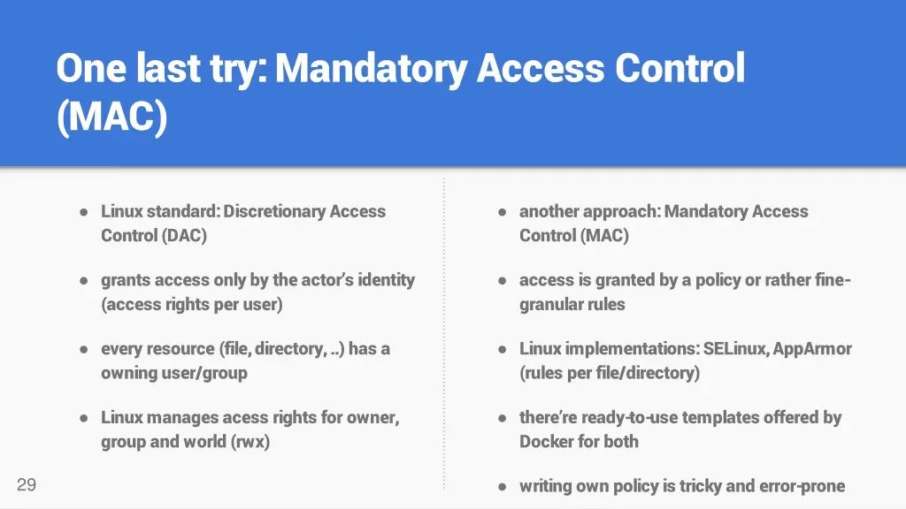 one last try mandatory access control mac
