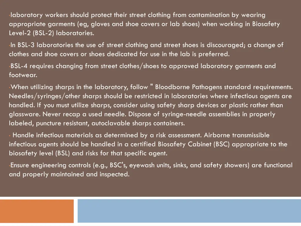 laboratory workers should protect their street