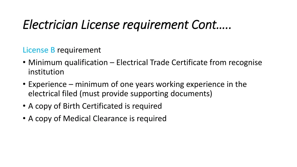 electrician license requirement electrician 1
