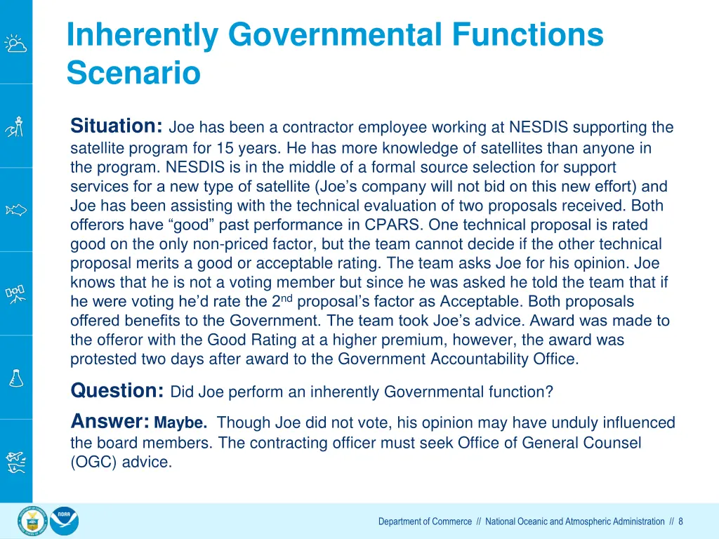 inherently governmental functions scenario