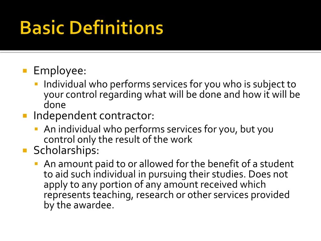 employee individual who performs services